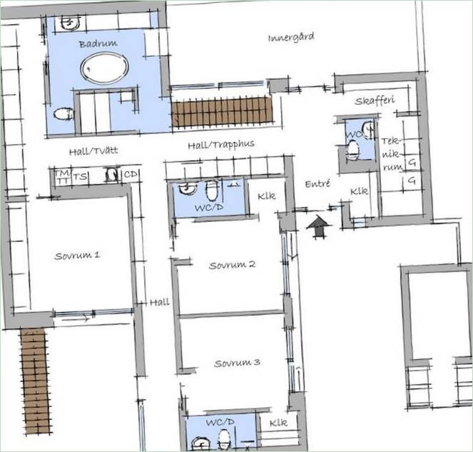 Planen for den svenske Villa Nilsson