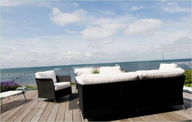 Terrassen på Villa Nilsson i Sverige