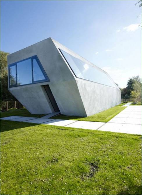 Et usædvanligt formet moderne hus