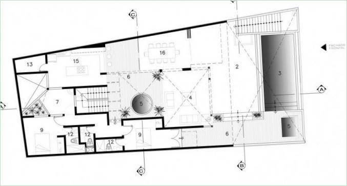 Detaljerede plantegninger af Cristal House