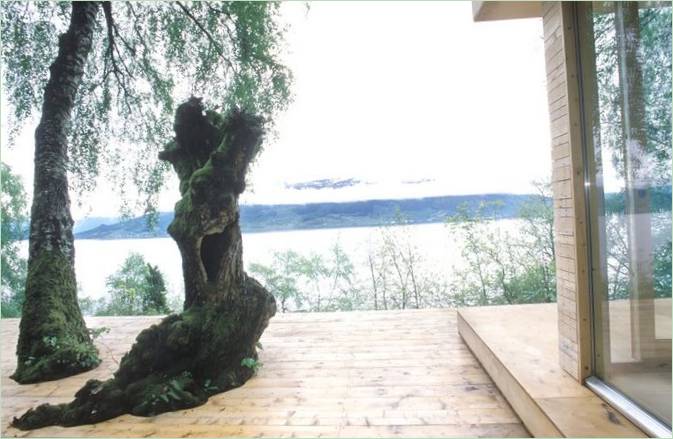 Udendørs terrassehytte fra Todd Saunders Design Studio i Norge