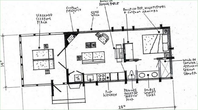 Omrids af det kompakte mobile home Escape RV