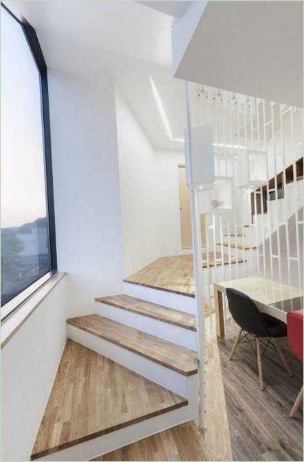 Trappen til første sal i Conan House