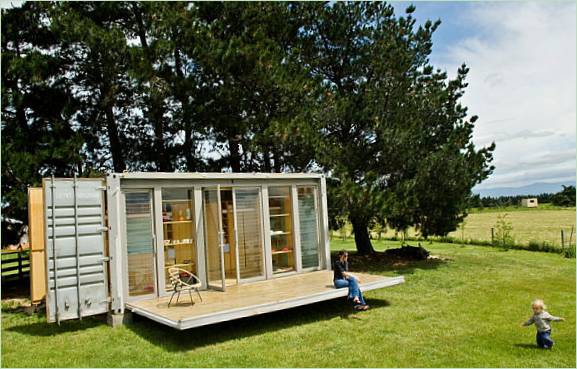 Terrassen på mobilhome Port-A-Bach