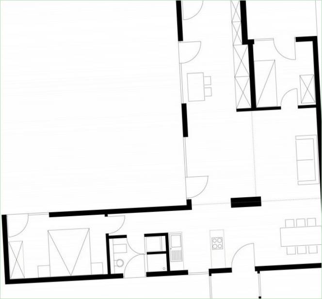 Indretning af en skibscontainer fra LHVH Architekten