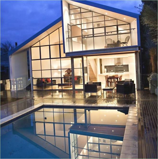 Blurred House privat hjem efter mørkets frembrud