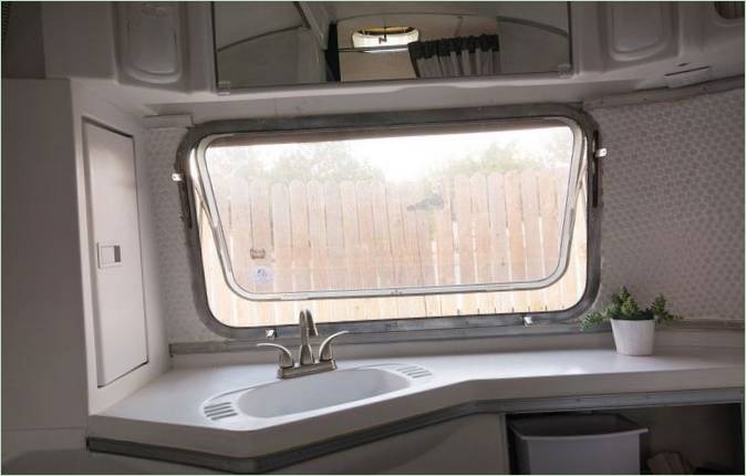 Det indvendige af Airstream mobile home