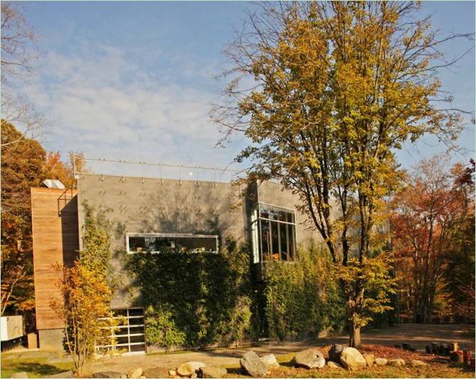 Et hus af arkitekt Robert Young i en malerisk skov