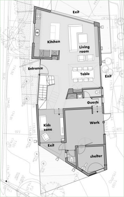 Grundplan for Casa Wo