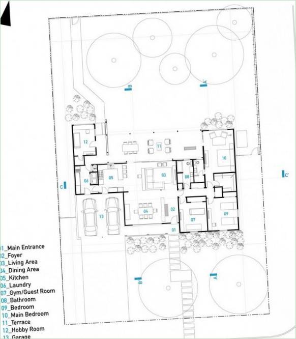 Indretning af det private palæ Casa Westway af LRSTUDIO i Texas