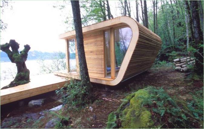 Facade af en hytte fra Todd Saunders designstudio i Norge