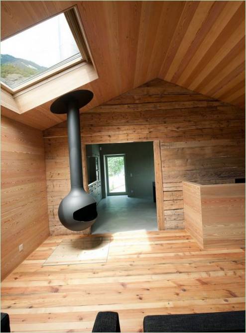 Stuen i landhuset Germaniere i Schweiz