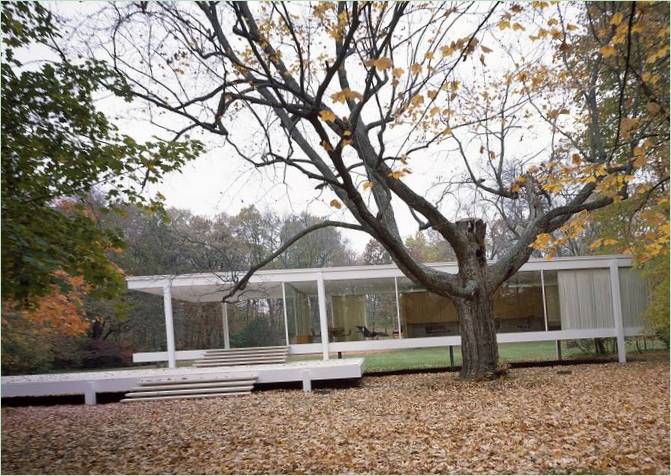 Fransworth Glass House Exterior