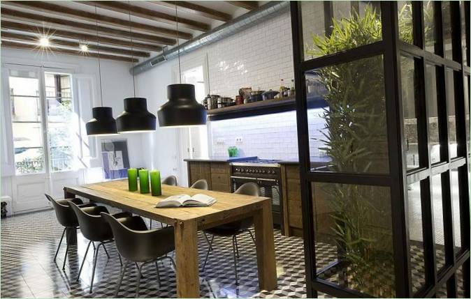 Interiør af lejligheden Living by te Market i Barcelona