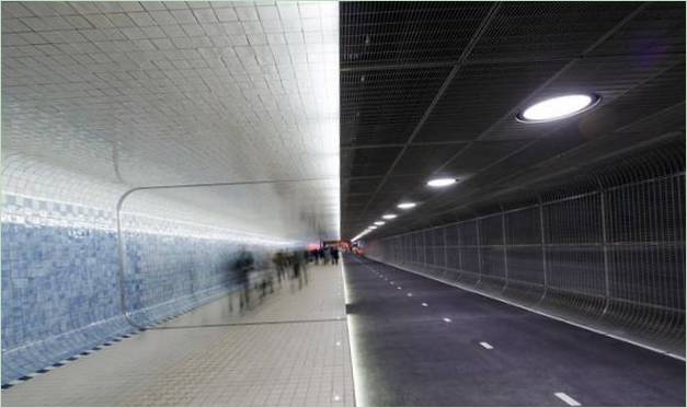 Smukt tunneldesign i Amsterdam