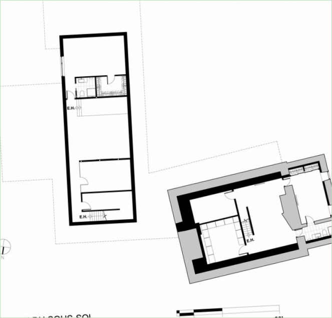 Grundplan af Bord-du-Lac-huset