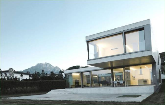 Design af landhuset Villa M i Schweiz