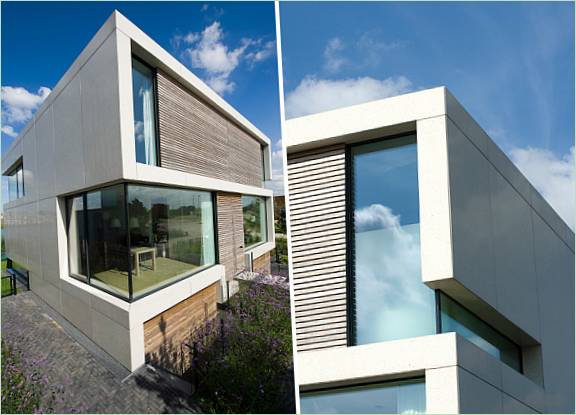Afslutning af træfacader Villas S2
