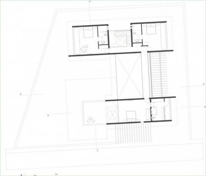 Monsoon Retreat villa layout af Abraham John ARCHITECTS