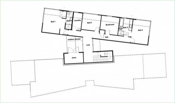 Grundplan for Apple Bay Mansion i New Zealand