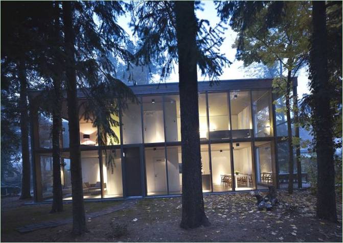 Det udvendige af øko-huset