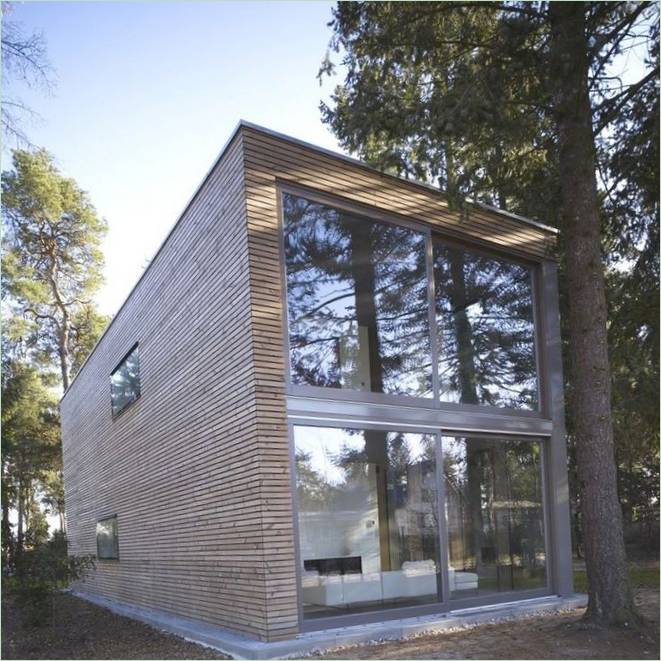 Det udvendige af øko-huset
