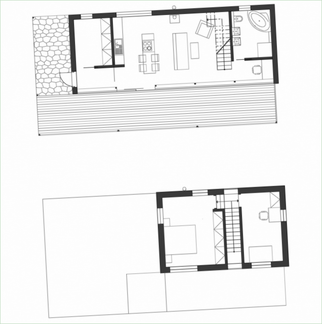 Grundplaner af et hus i Tjekkiet