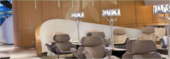 Indretning af Air France's business-lounge i Frankrig