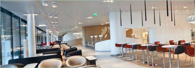 Lounge-lounge med opholdsområde hos Air France i Frankrig
