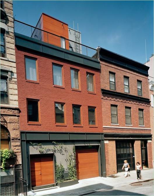Det udvendige af et rækkehus i New York