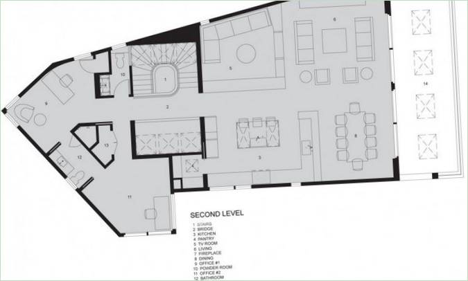 Madrona landhusplan i USA