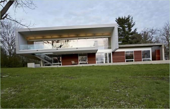 Det udvendige af et privat River House