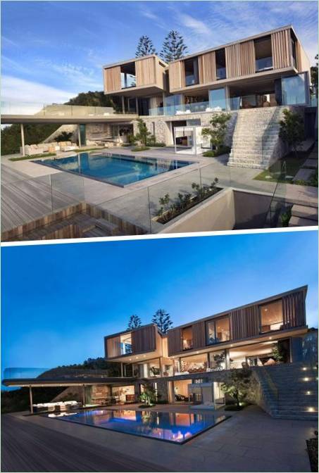 Et smukt hjem på en bjergskråning i Sydafrika Et smukt hus på en bjergskråning i Sydafrika med swimmingpool
