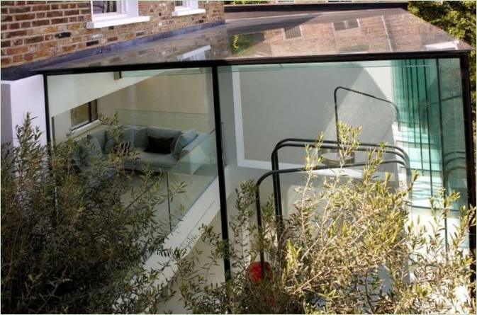 Glasvægge og -loft til landsted på Souldern Road i London