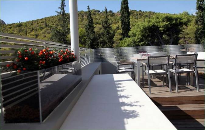 Det originale moderne byhus i Kolonaki i Athen