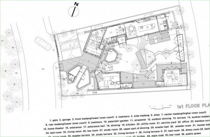 Ga On Jai Mansion Skematisk diagram