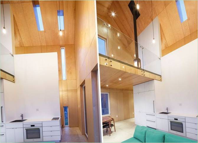 Hus med træfacade af Design Base 8: køkkenet Design Base 8 hus med træbeklædning: Køkken