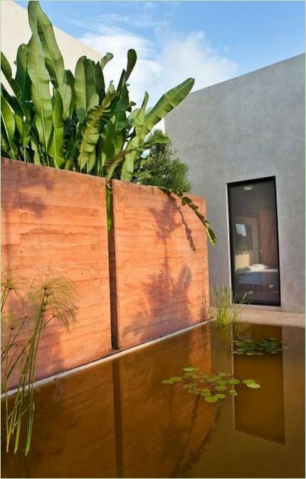 Det udvendige af Villa Bacoc Hacienda i Mexico