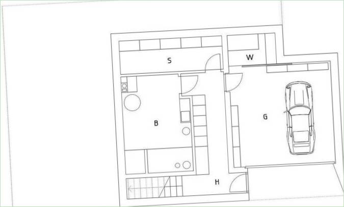 Skema af huset K2 af Pauliny Hovorka Architekti