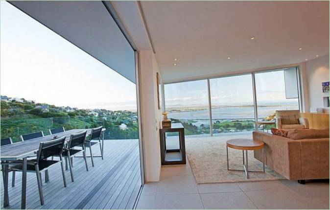 Redcliffs House udsigtsterrasse i New Zealand