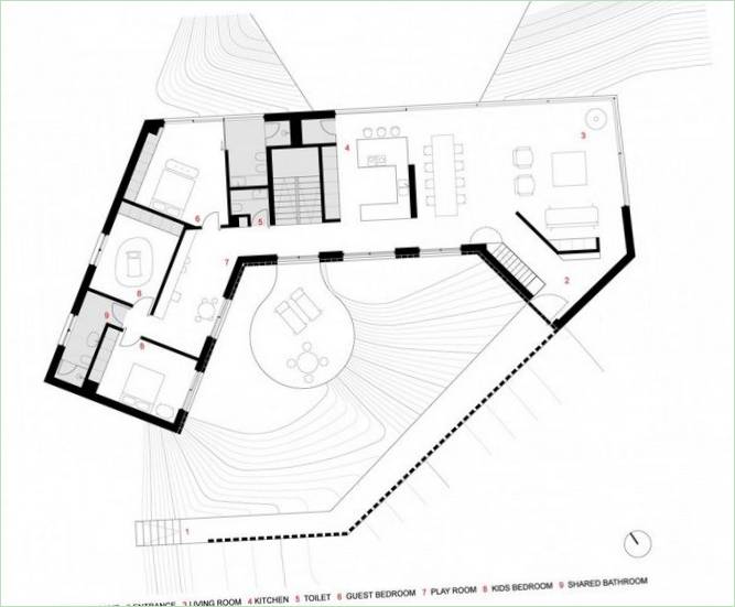 Grundplan af Varatojo House