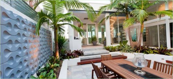 Terrassen på et Coastal Oasis-hus