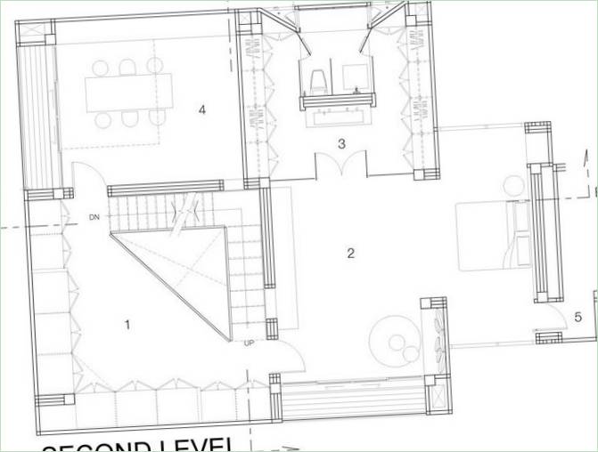 Grundplan for Baan Moom-hjørnehuset