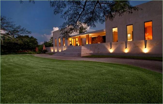 Det udvendige af Bacoc Hacienda i Mexico