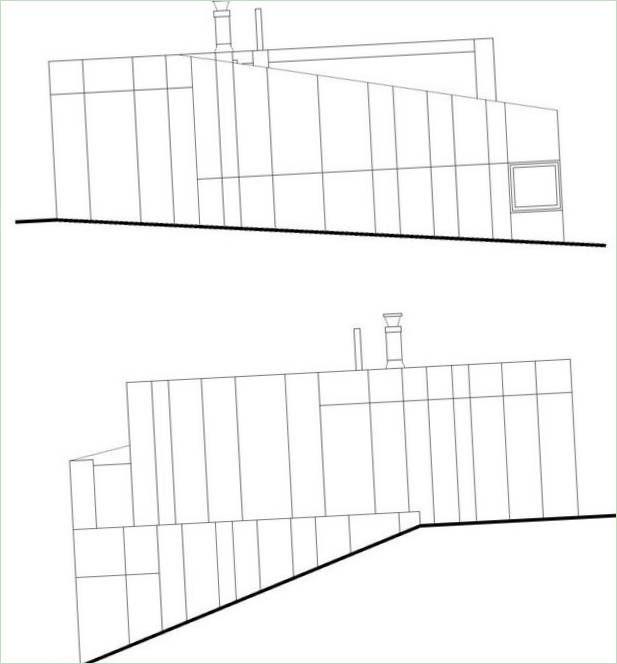 Grundplaner af K2-huset af Pauliny Hovorka Architekti