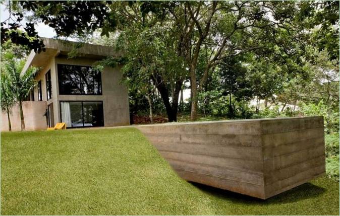 Industrielt design privat hjem Casa Da Caixa Vermelha