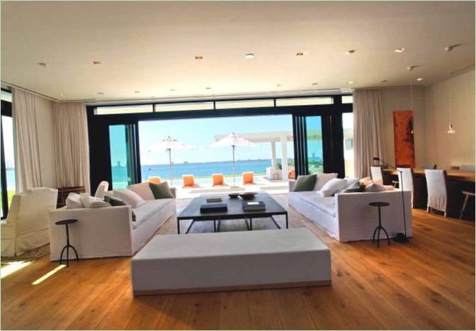 Den smarte stue i en villa i Miami