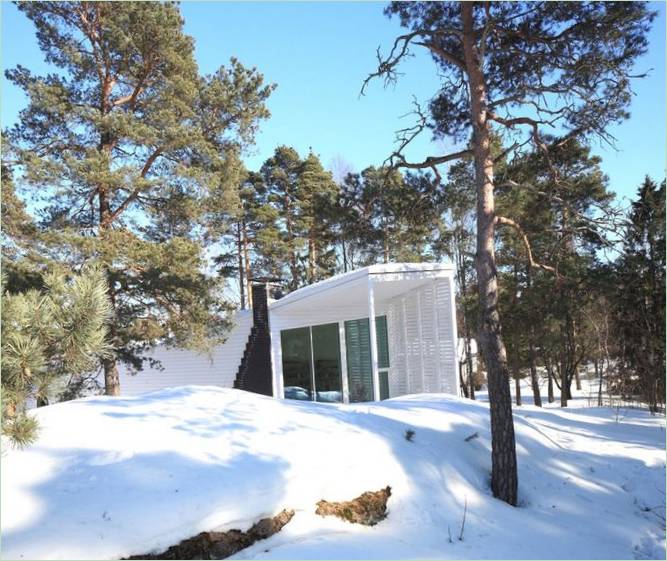 Designet af et moderne skovhus i Finland