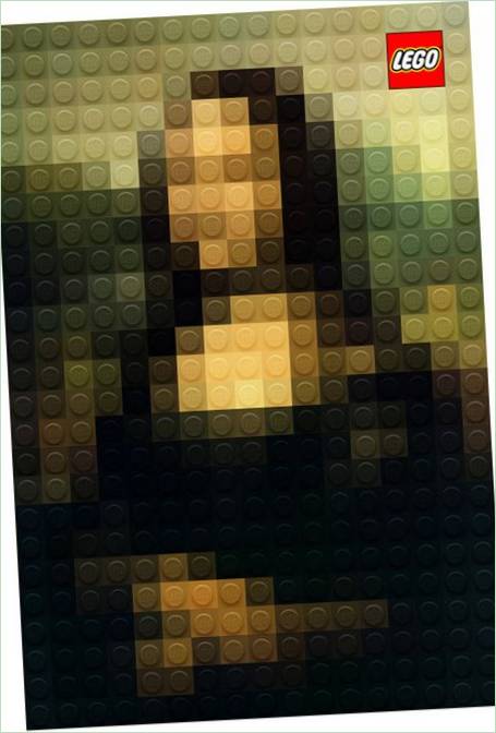 Leonardo Da Vinci Mona Lisa i LEGO terninger