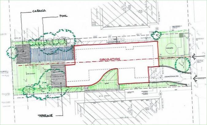 Situationsplan for Box House i Strathfield